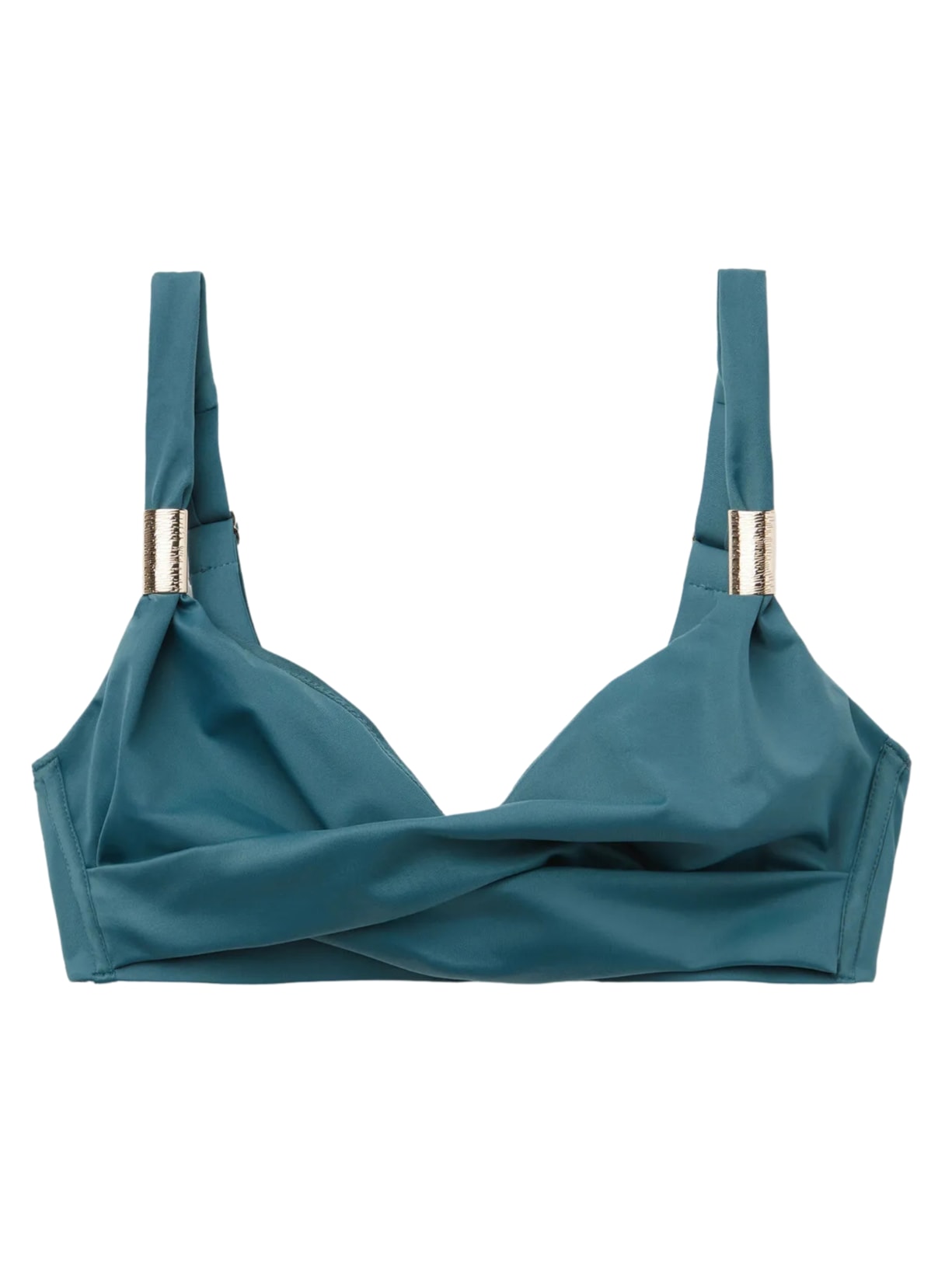 Parte De Cima De Biquíni Triângulo Drapeado Scultura - Azul