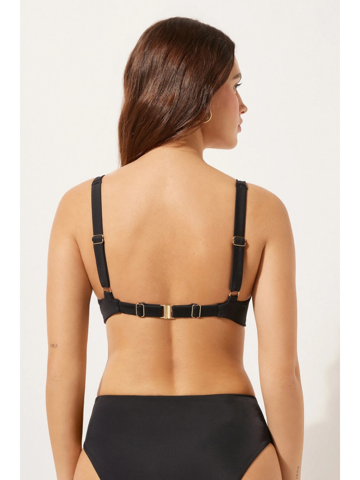 Parte De Cima De Biquíni Triângulo Drapeado Scultura Preto Calzedonia