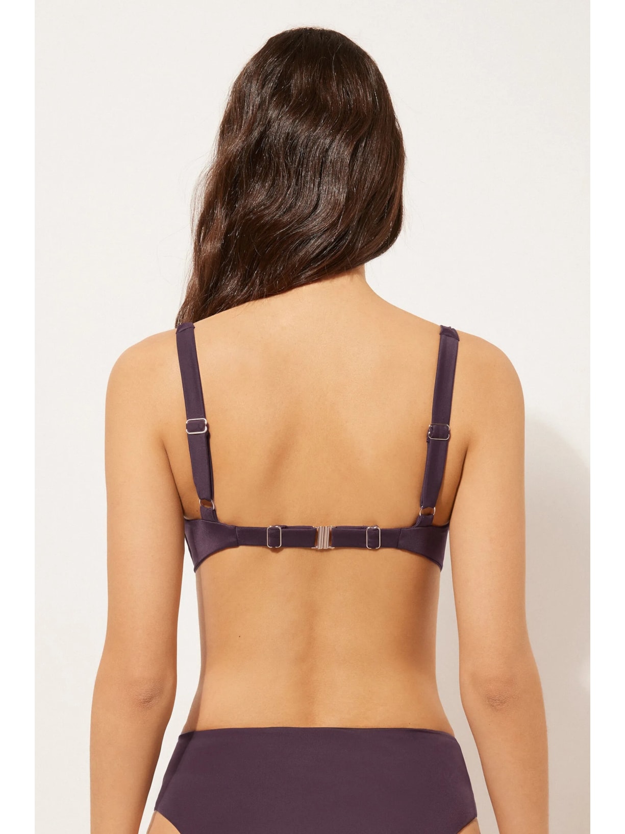 Parte De Cima De Biquíni Triângulo Drapeado Scultura Roxo Calzedonia