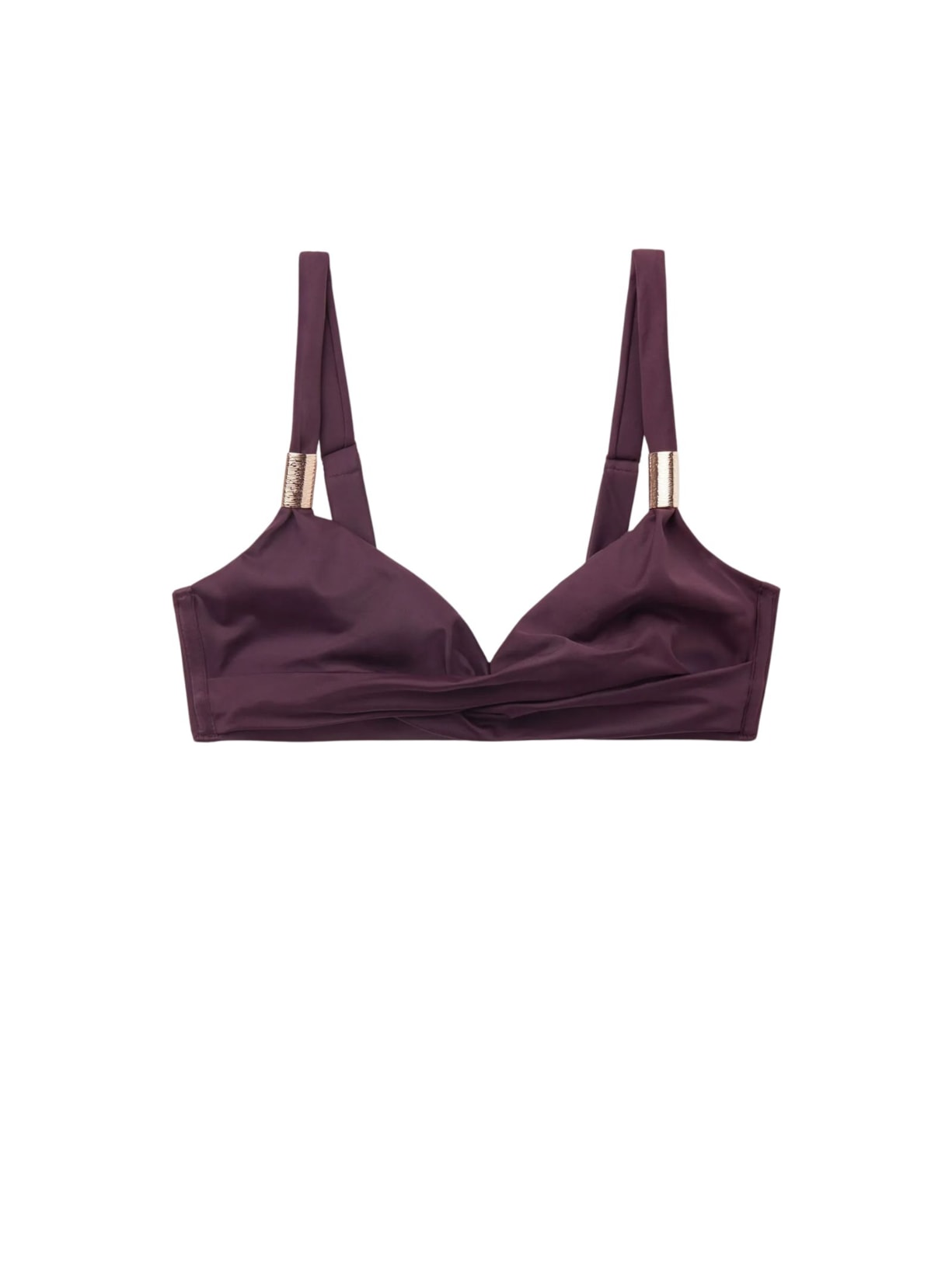 Parte De Cima De Biquíni Triângulo Drapeado Scultura Roxo Calzedonia