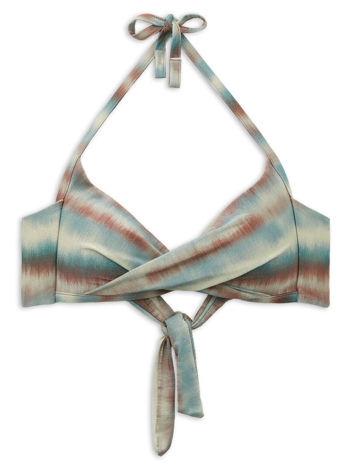 Parte De Cima De Biquíni Triângulo Glittery Tie-Dye Azul Calzedonia