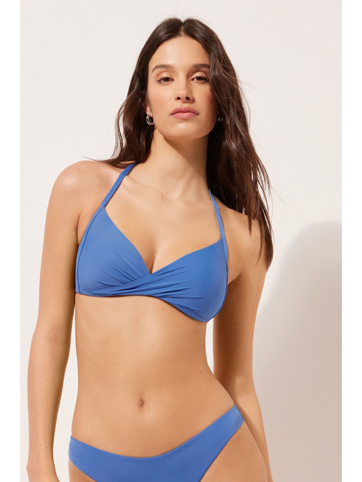 Parte De Cima De Biquíni Triângulo Indonésia Azul Calzedonia