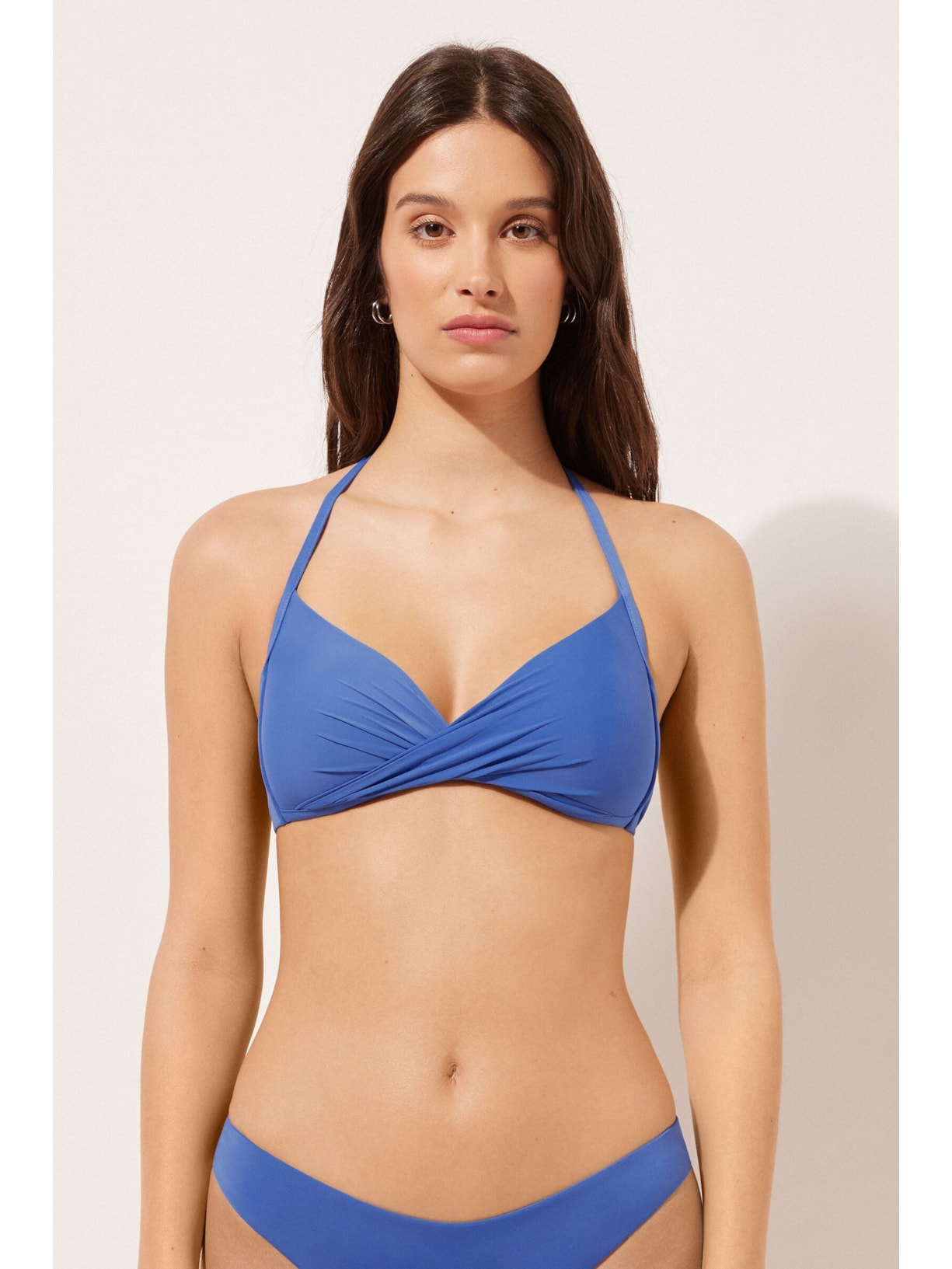 Parte De Cima De Biquíni Triângulo Indonésia Azul Calzedonia