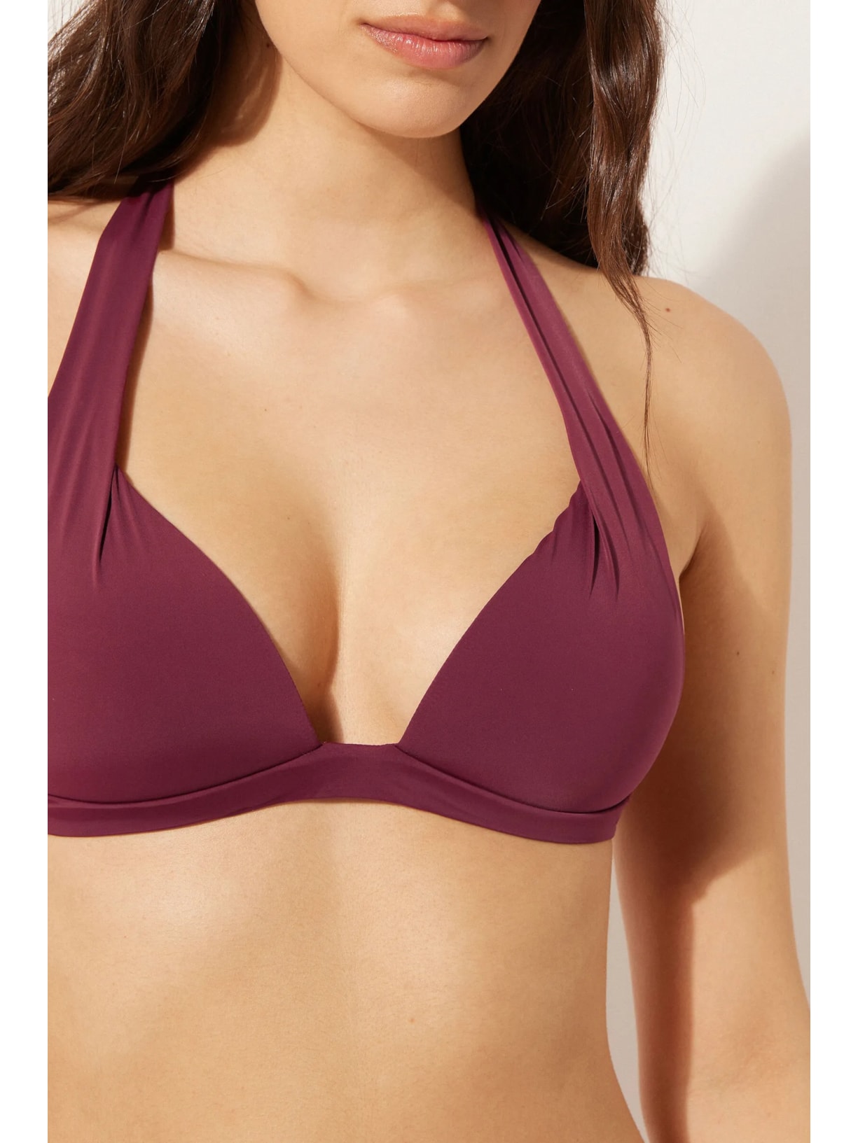 Parte De Cima De Biquíni Triângulo Indonésia Bordô Calzedonia