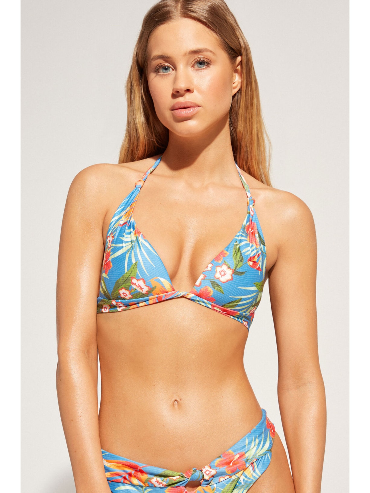 Parte De Cima De Biquíni Triângulo Maui Azul Calzedonia