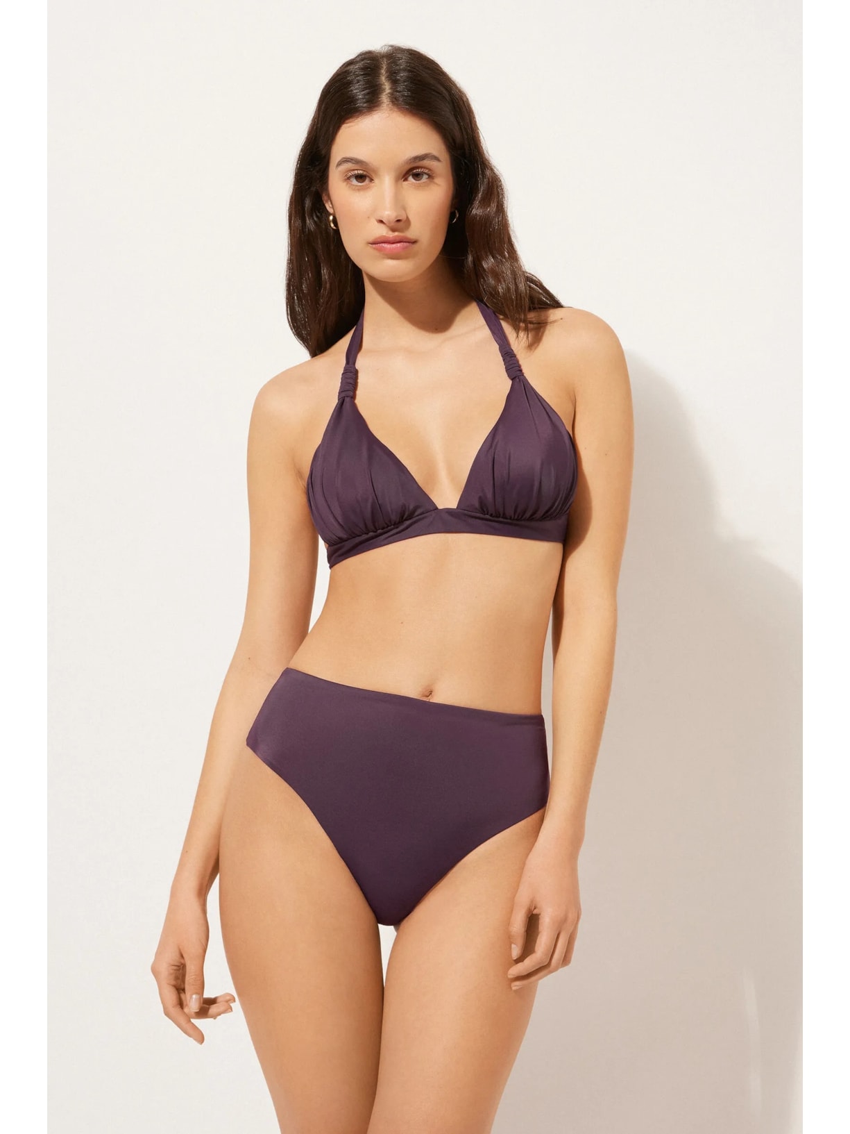 Parte De Cima De Biquíni Triângulo Scultura Roxo Calzedonia