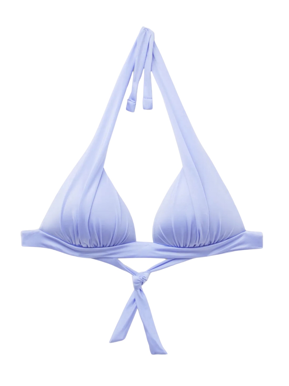 Parte De Cima De Biquíni Triângulo Shiny Satin - Azul