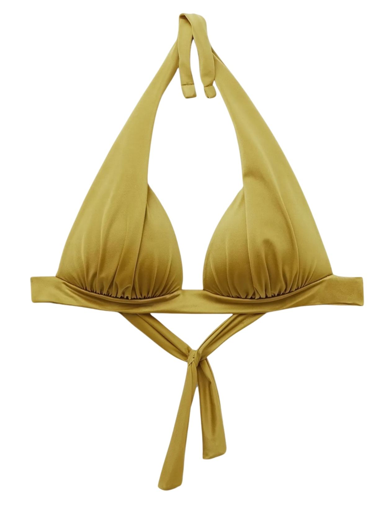 Parte De Cima De Biquíni Triângulo Shiny Satin - Verde
