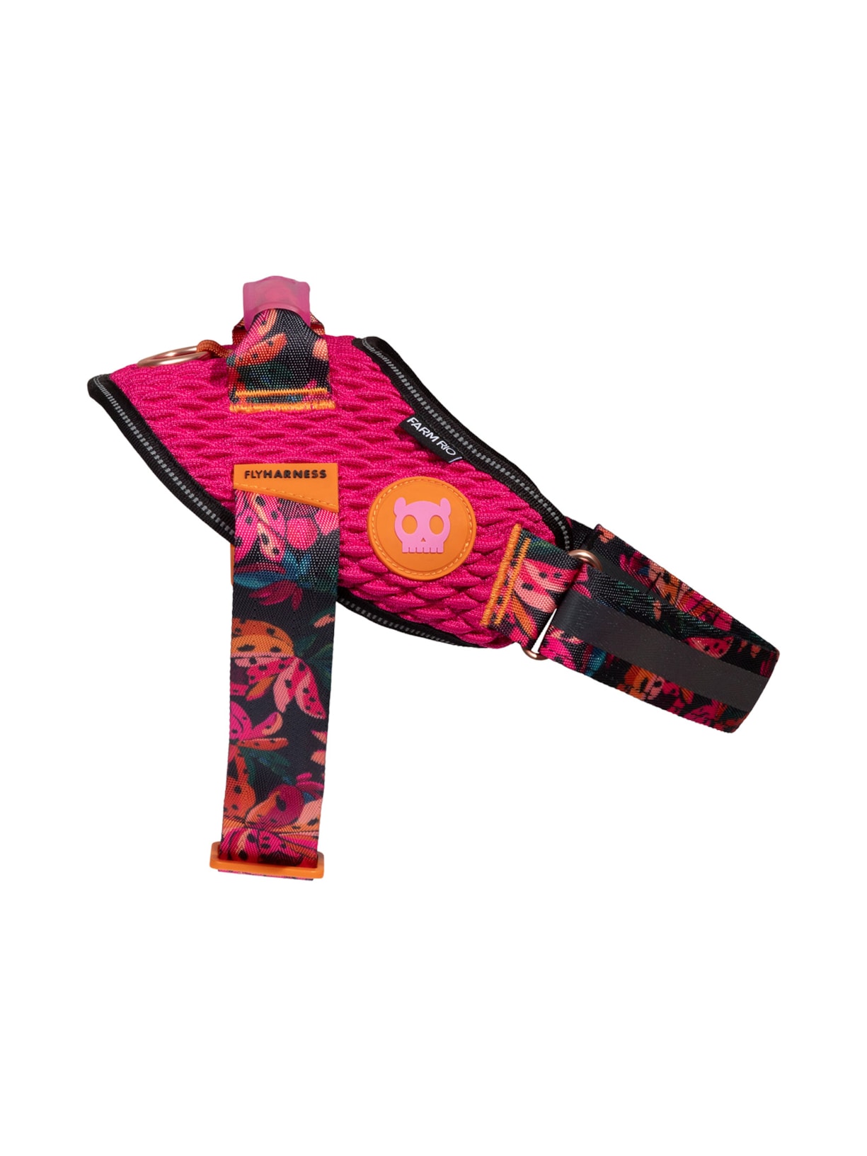 Peitoral Flyharness Onça Rosa Farm Etc + Zeedog