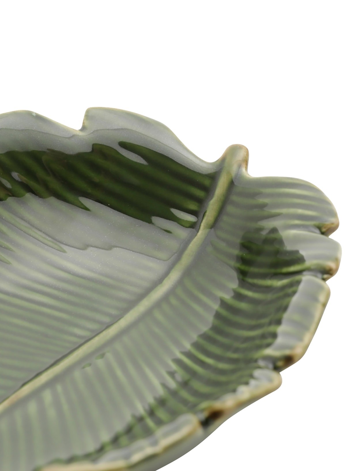 Petisqueira Banana Leaf Em Cerâmica Verde '2Home