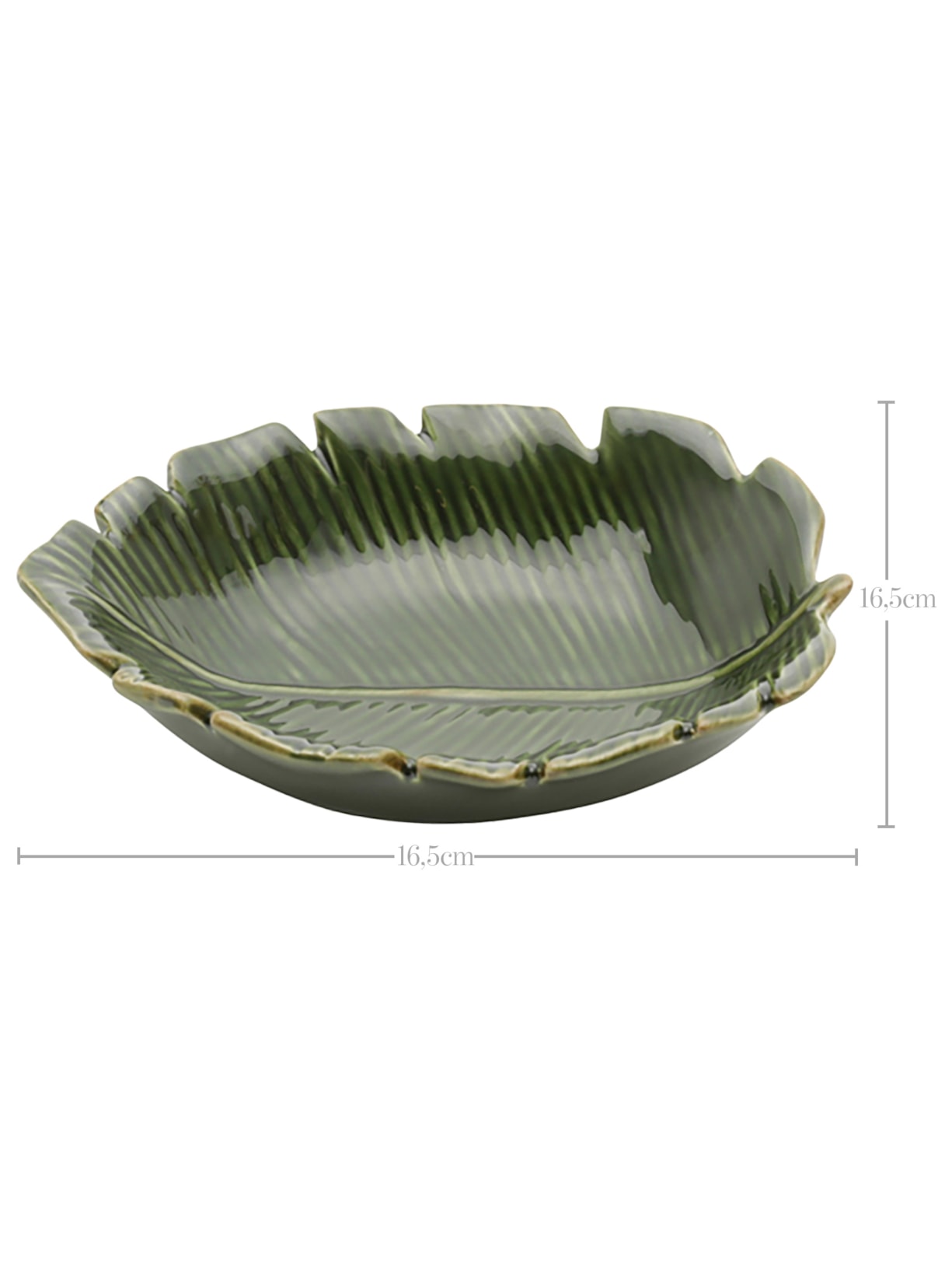 Petisqueira Banana Leaf Em Cerâmica Verde '2Home