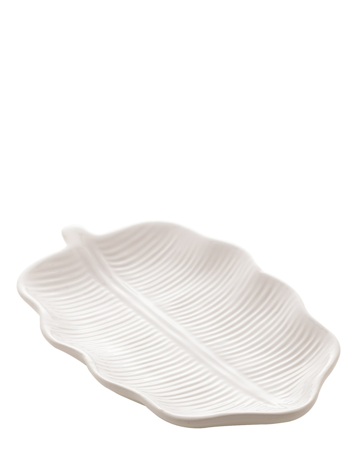 Petisqueira De Cerâmica Banana Leaf - Branco