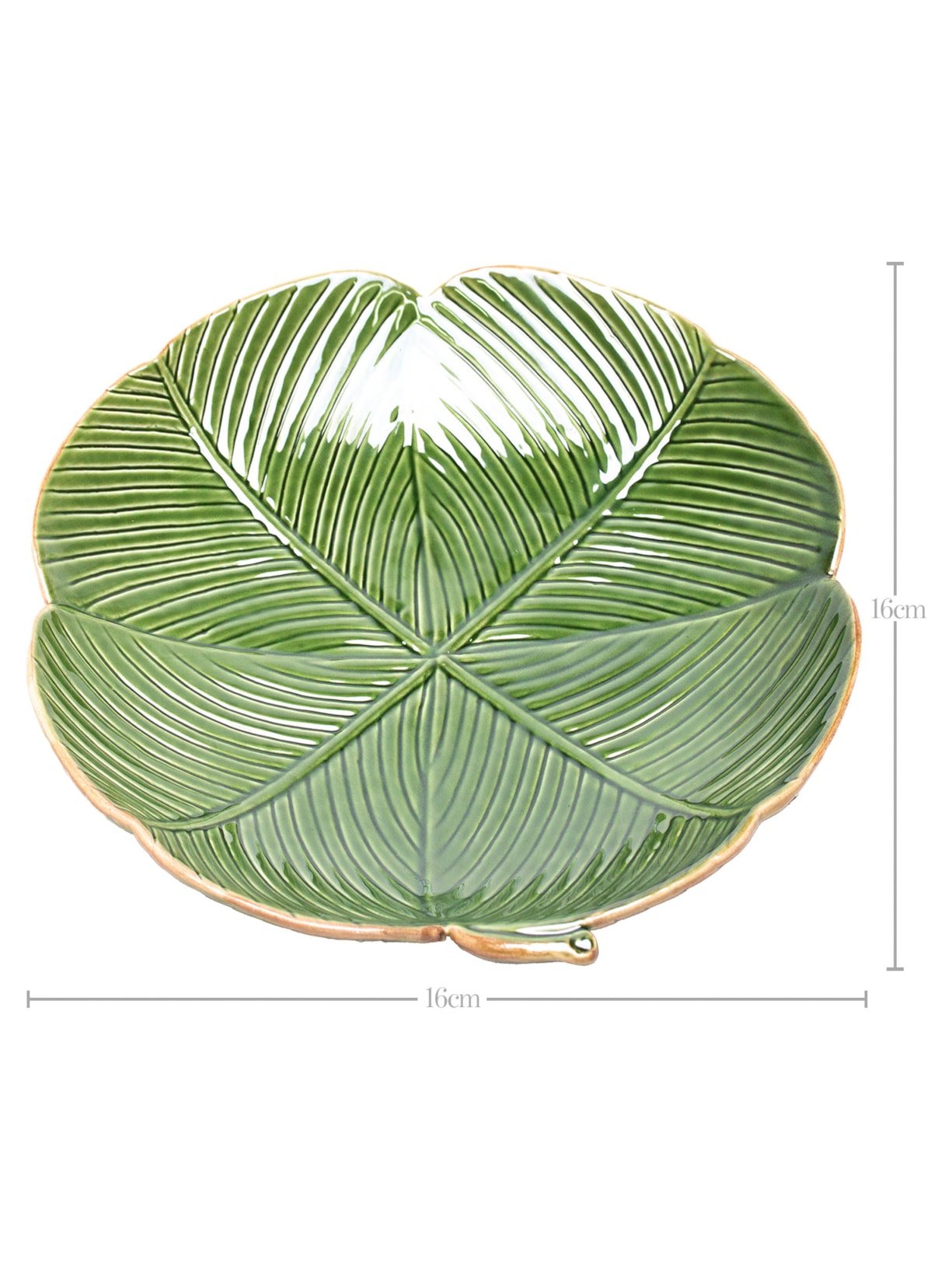 Petisqueira De Cerâmica Banana Leaf Verde  '2Home
