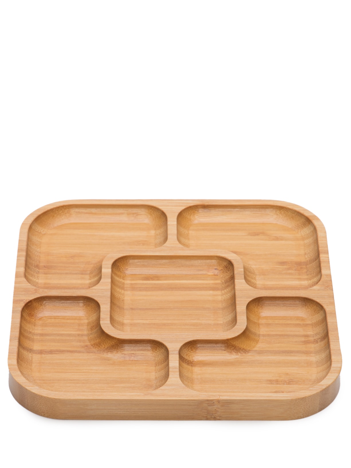 Petisqueira Quadrada 1 Peça Em Bambu Marrom '2Home