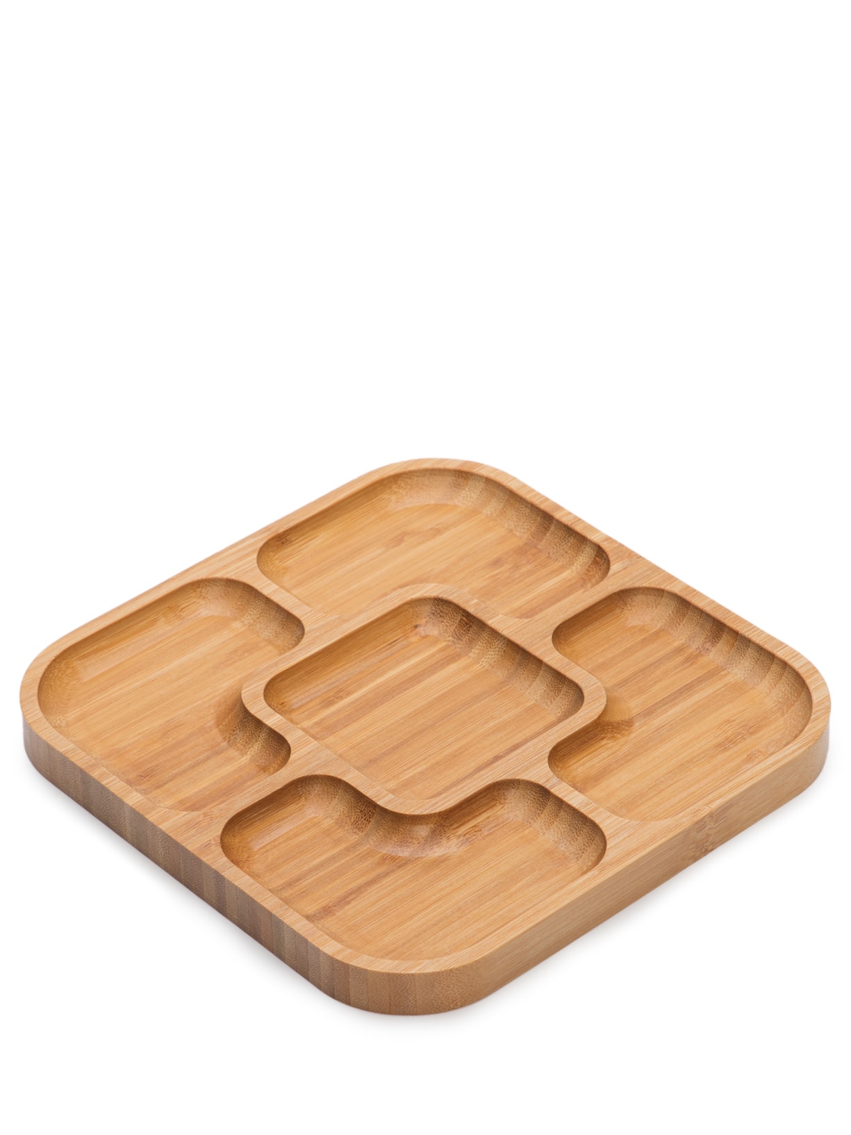 Petisqueira Quadrada 1 Peça Em Bambu Marrom '2Home