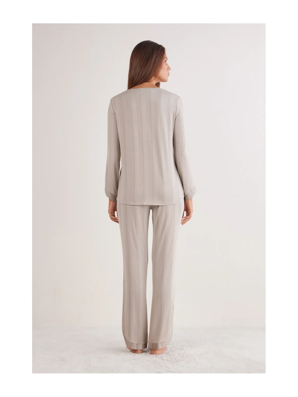 Pijama Comprido Delicate Alchemy Em Modal Beige Intimissimi