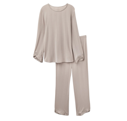 Pijama Comprido Delicate Alchemy Em Modal - Beige