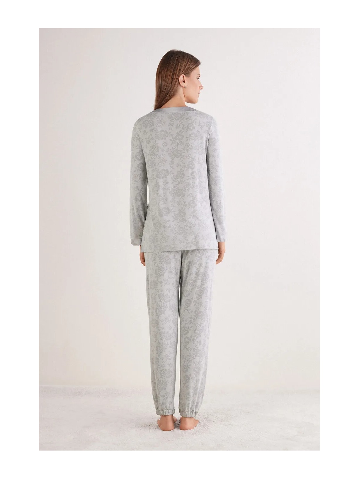 Pijama Comprido Efeito Devorê Soft Dreams Cinza Intimissimi