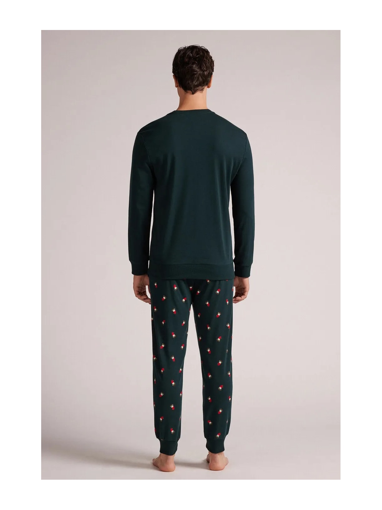 Pijama Comprido Em Algodão Com Estampa De Duende Verde Intimissimi