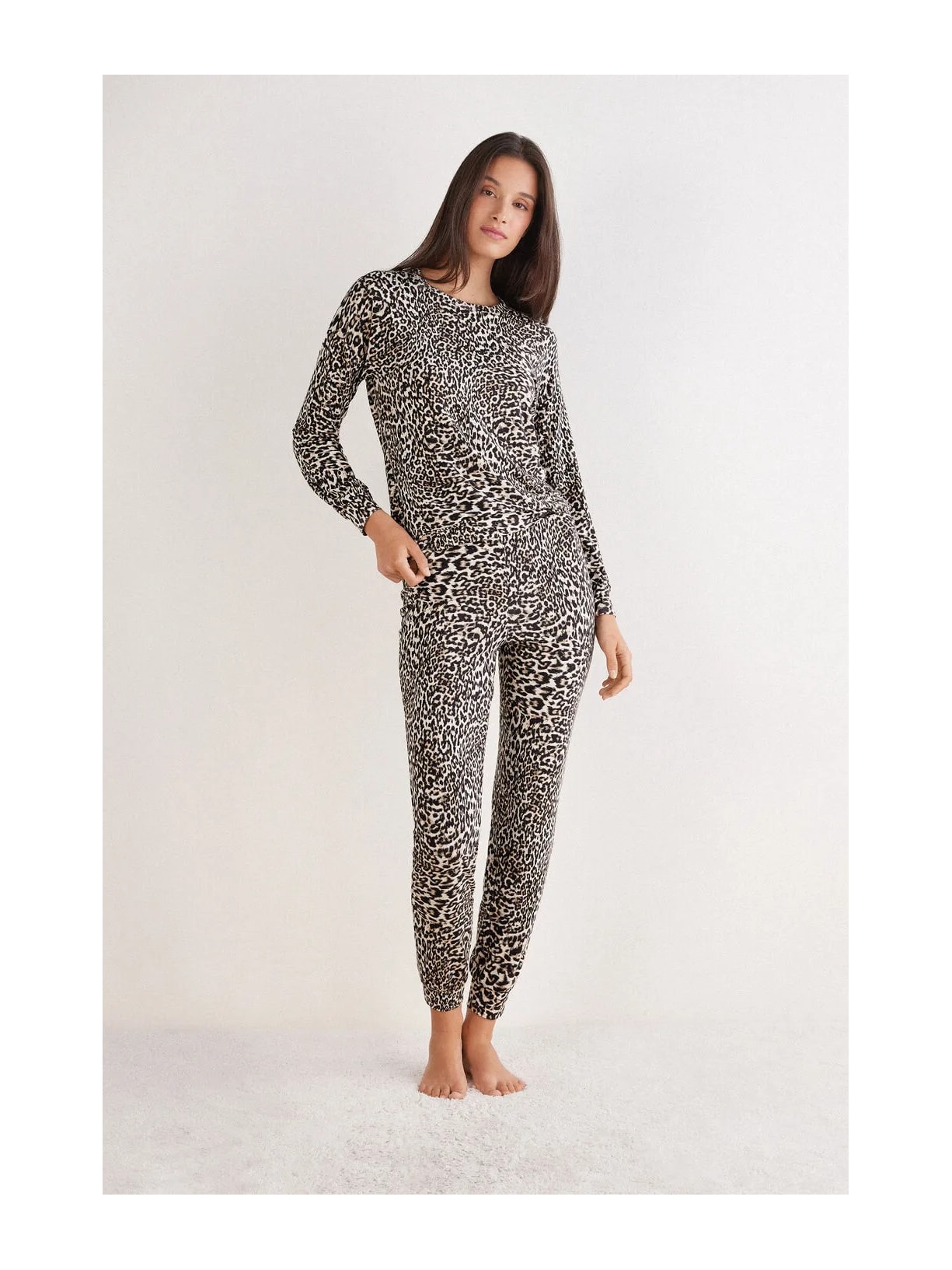 Pijama Comprido Em Modal a Moment Of Glamour Marrom Intimissimi