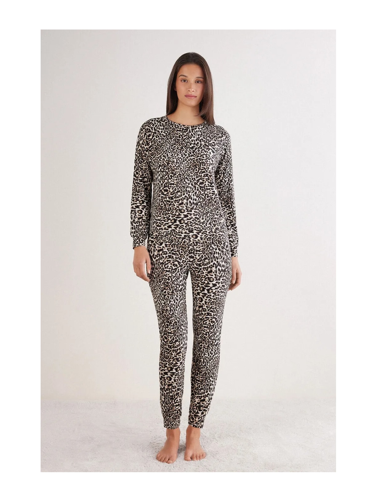 Pijama Comprido Em Modal a Moment Of Glamour Marrom Intimissimi