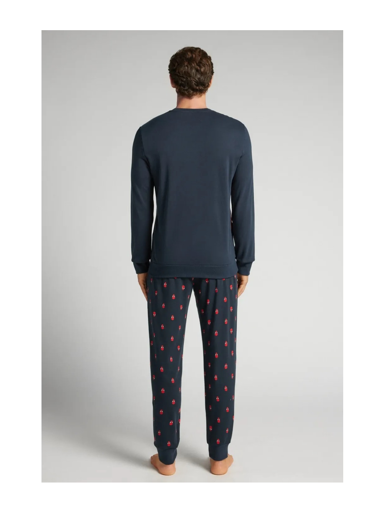 Pijama Comprido Marvel Homem-Aranha Em Algodão Azul Intimissimi