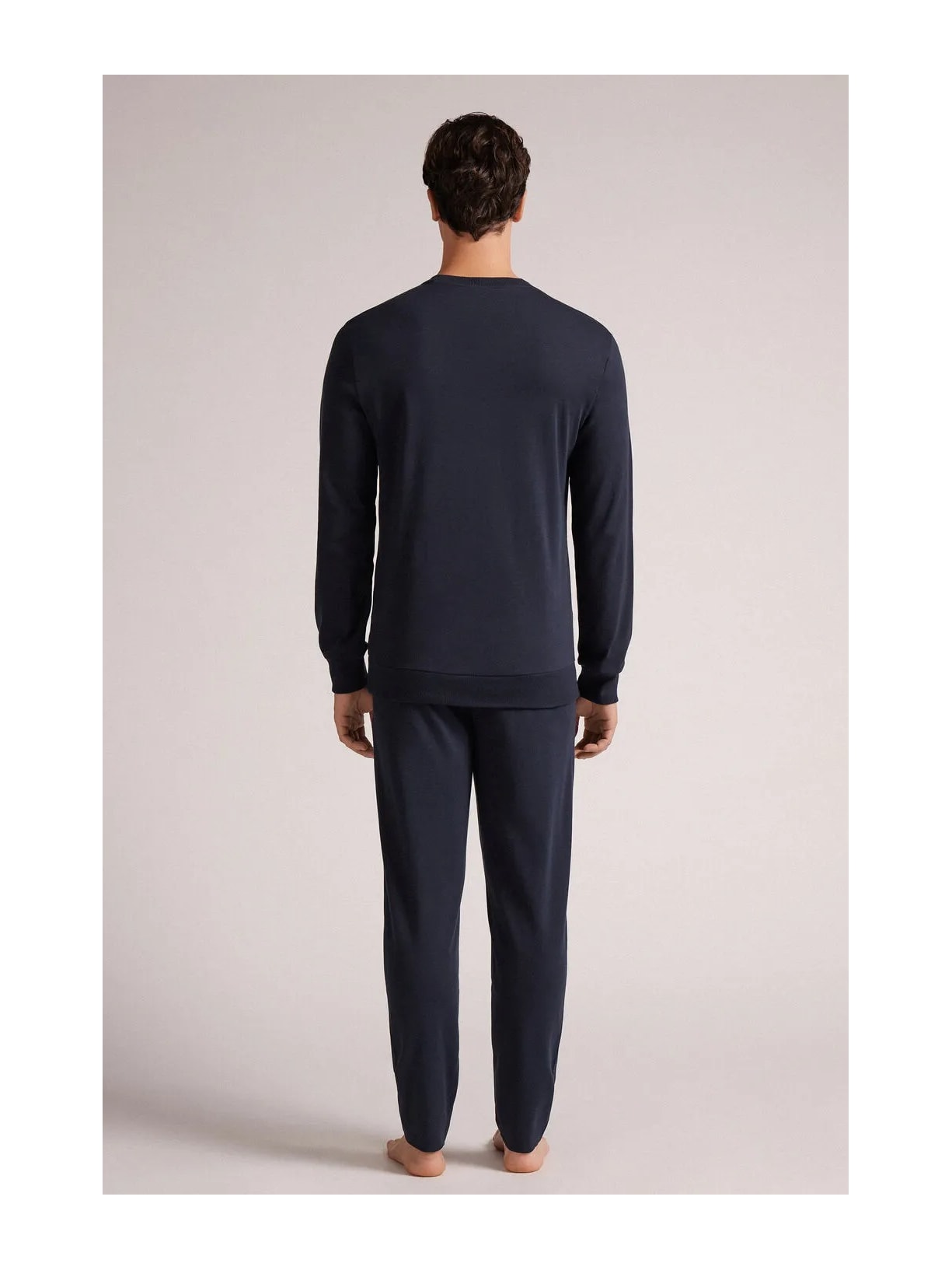 Pijama Comprido Quebra-Nozes Em Algodão Azul Intimissimi