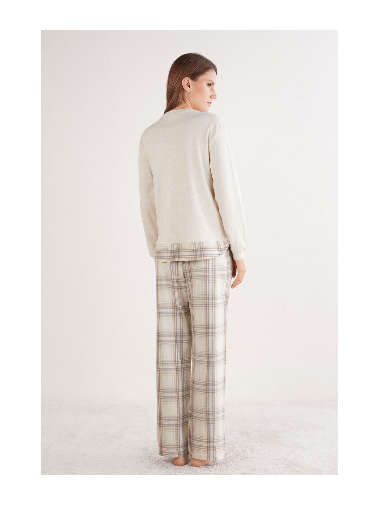 Pijama Comprido Winter Bear Em Algodão Branco Intimissimi