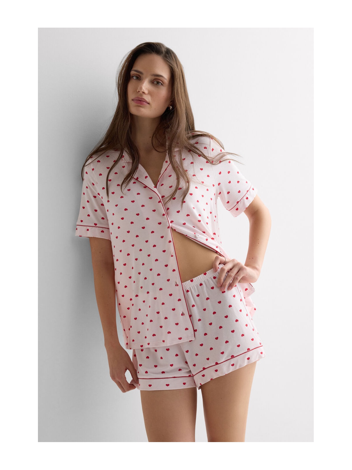 Pijama Curto Aberto Na Frente Em Modal The Love Club Rosa Intimissimi