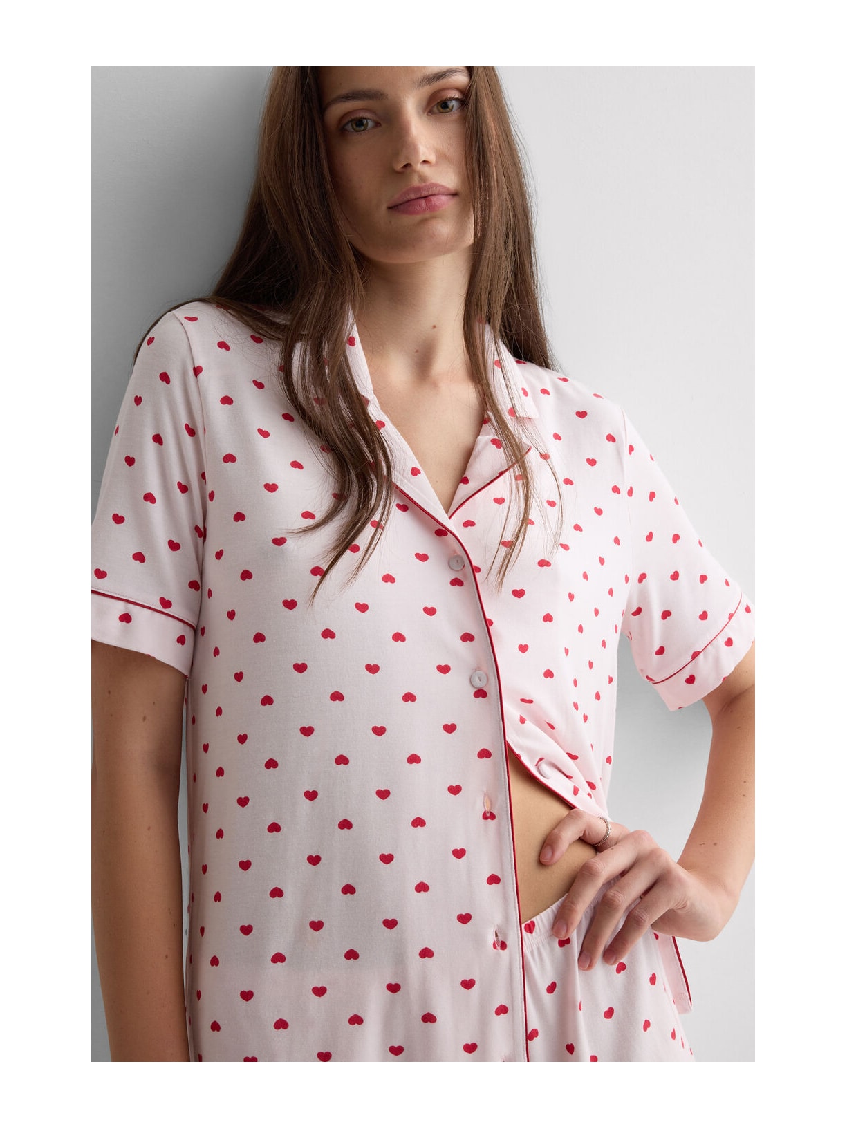 Pijama Curto Aberto Na Frente Em Modal The Love Club Rosa Intimissimi