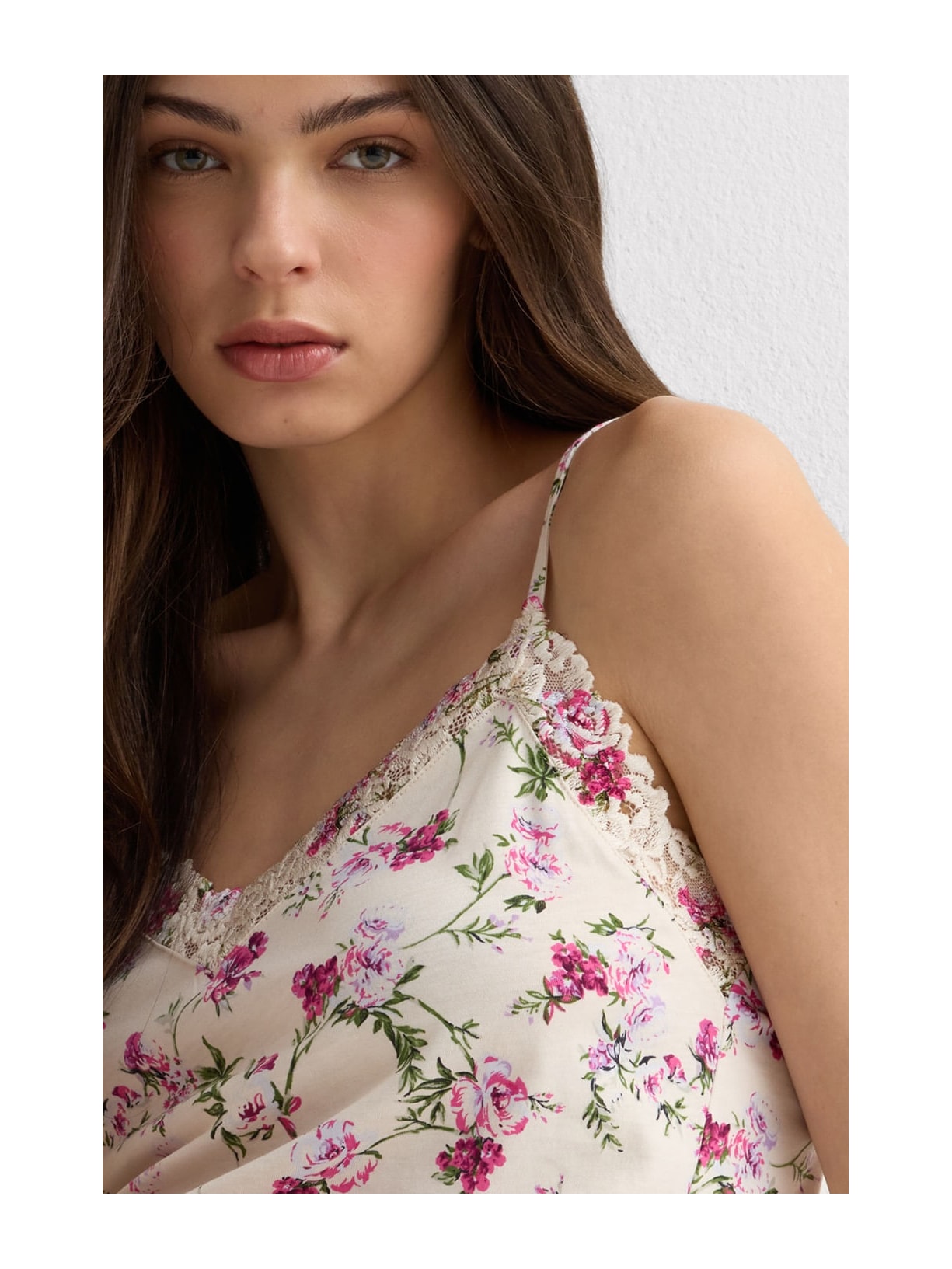 Pijama Curto Com Top Em Algodão Supima Pretty Flowers Rosa Intimissimi