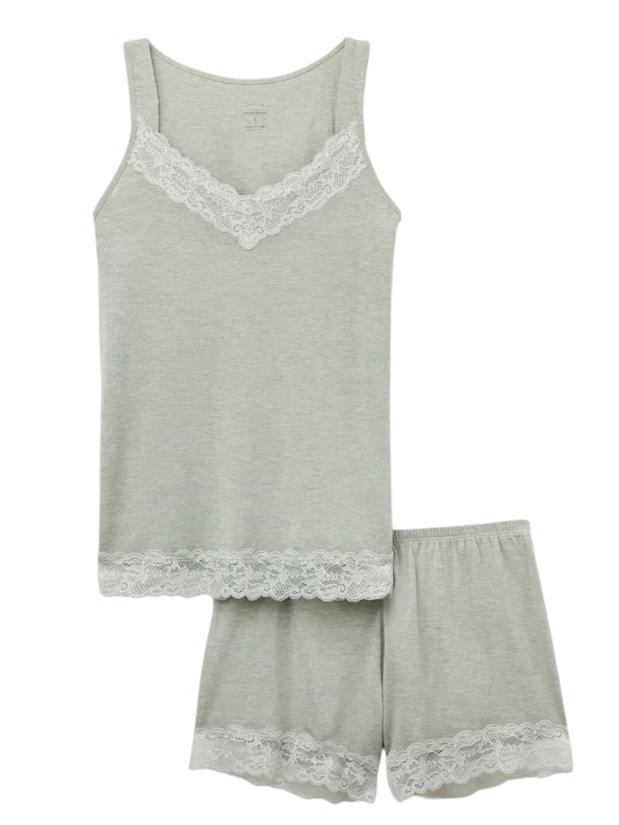 Pijama Curto De Regata Em Modal Com Renda Verde Intimissimi