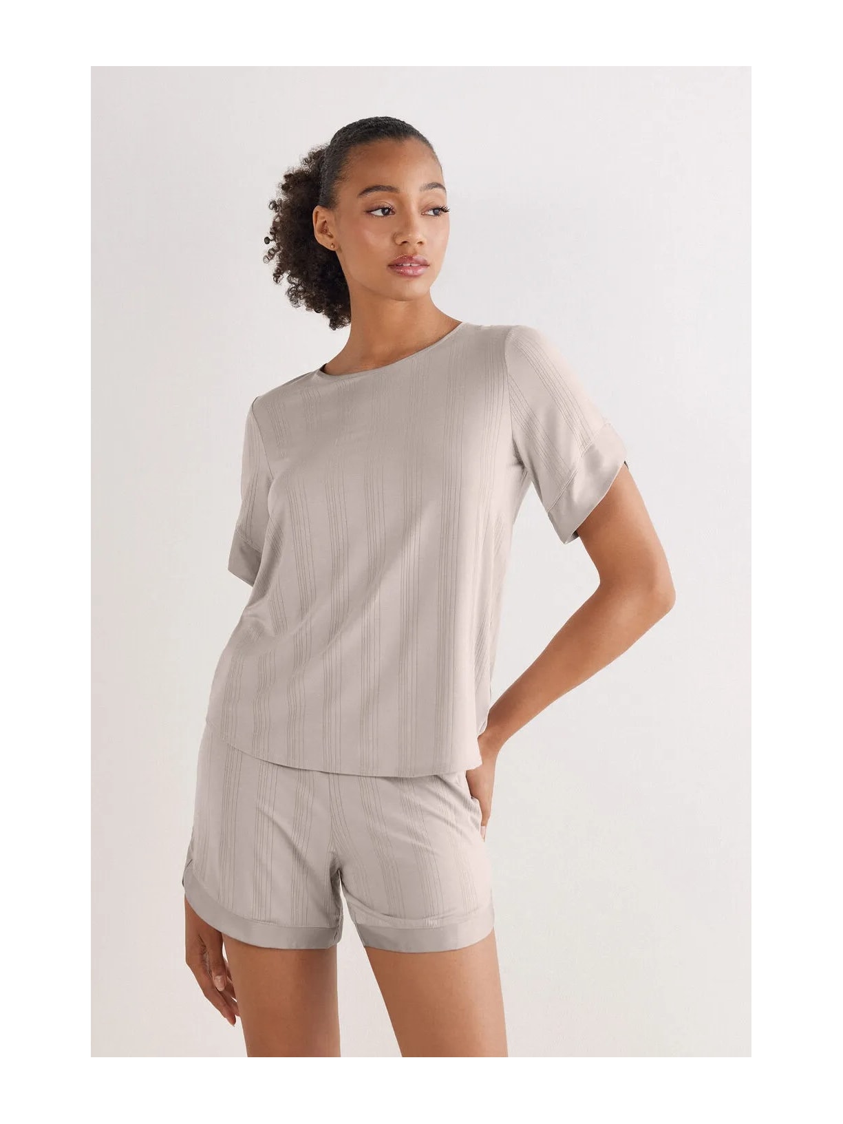 Pijama Curto Delicate Alchemy Em Modal Beige Intimissimi