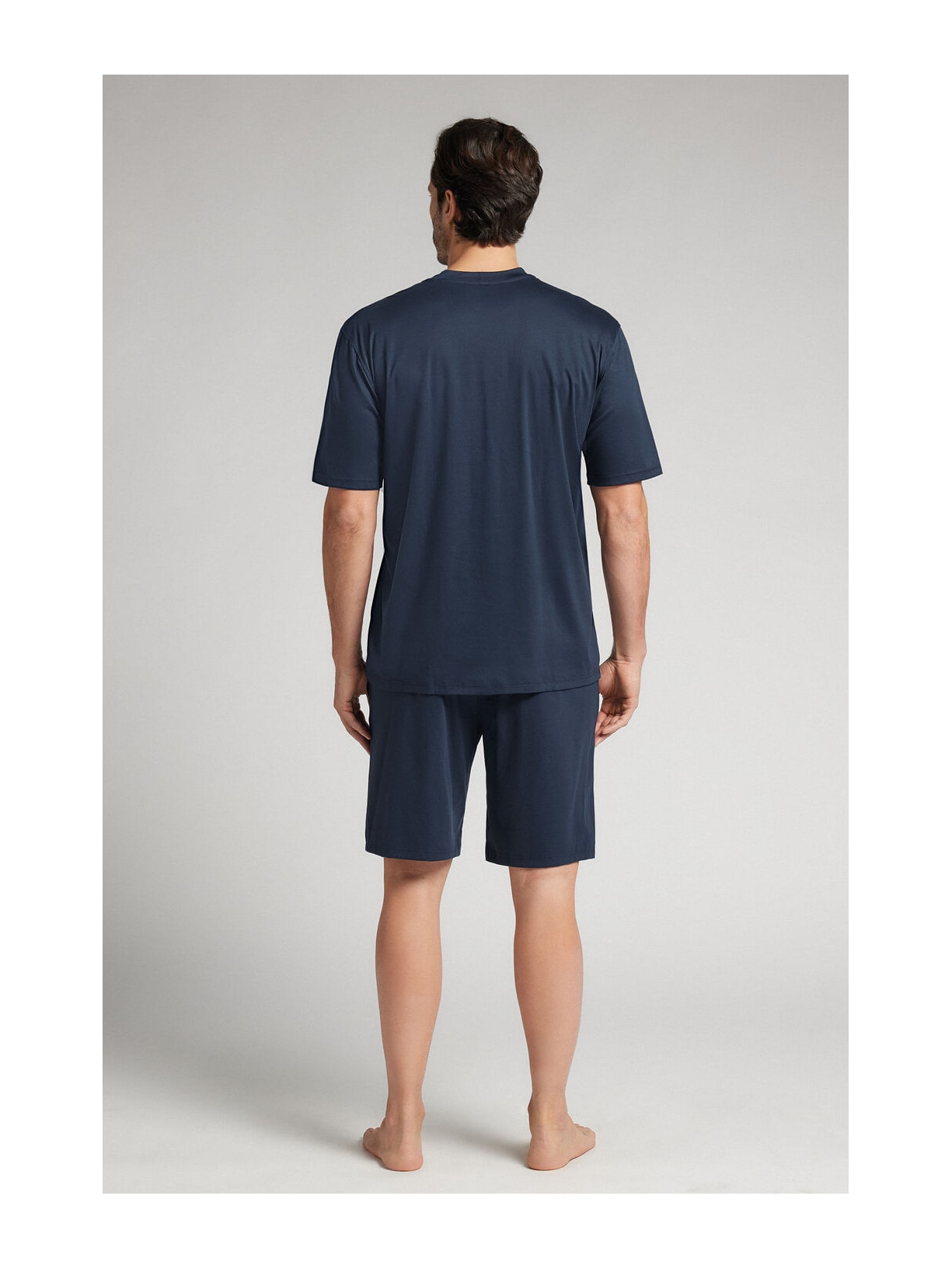 Pijama Curto Em Algodão Premium Azul Intimissimi