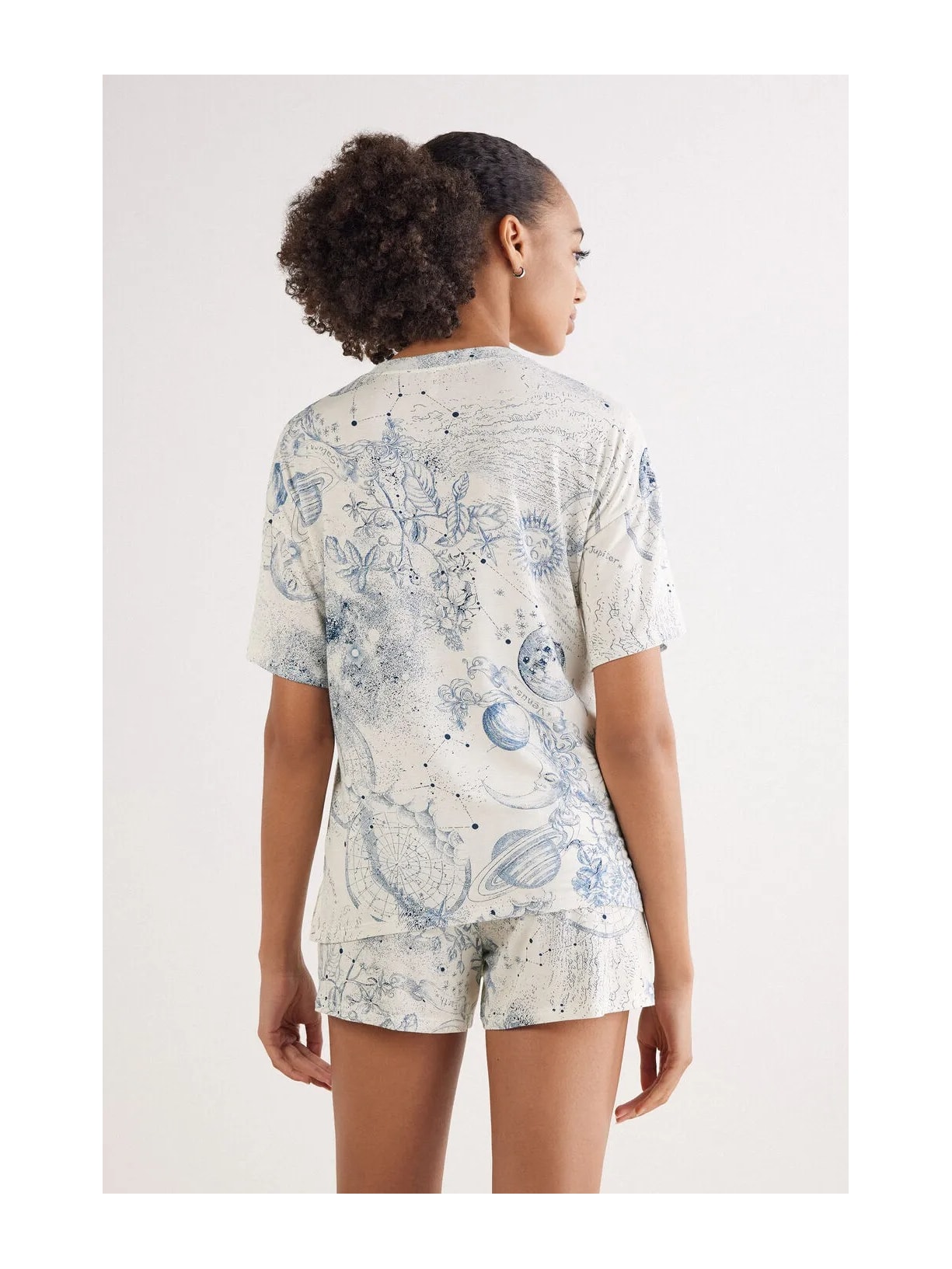 Pijama Curto Em Fresh Bamboo Luxury Dreams Azul Intimissimi
