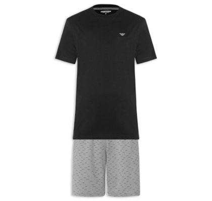 Pijama Curto Masculino Nightwear - Preto