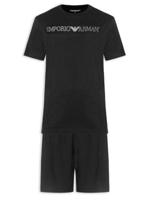 Pijama Curto Masculino Nightwear - Preto