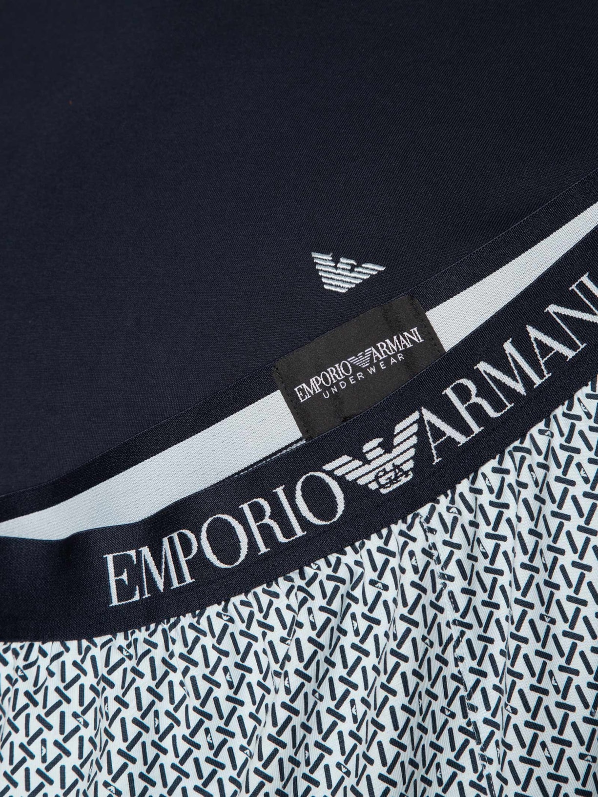 Pijama Curto Masculino Nightwear – Azul Emporio Armani Bodywear