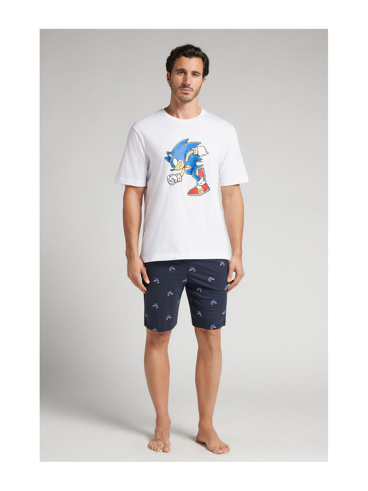 Pijama Curto Sonic Em Algodão Branco Intimissimi