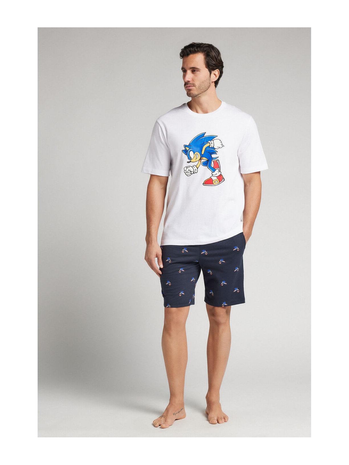 Pijama Curto Sonic Em Algodão Branco Intimissimi