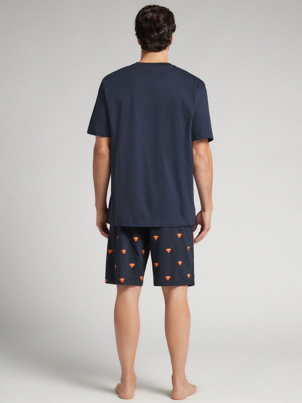 Pijama Curto Superman Em Algodão Azul Intimissimi