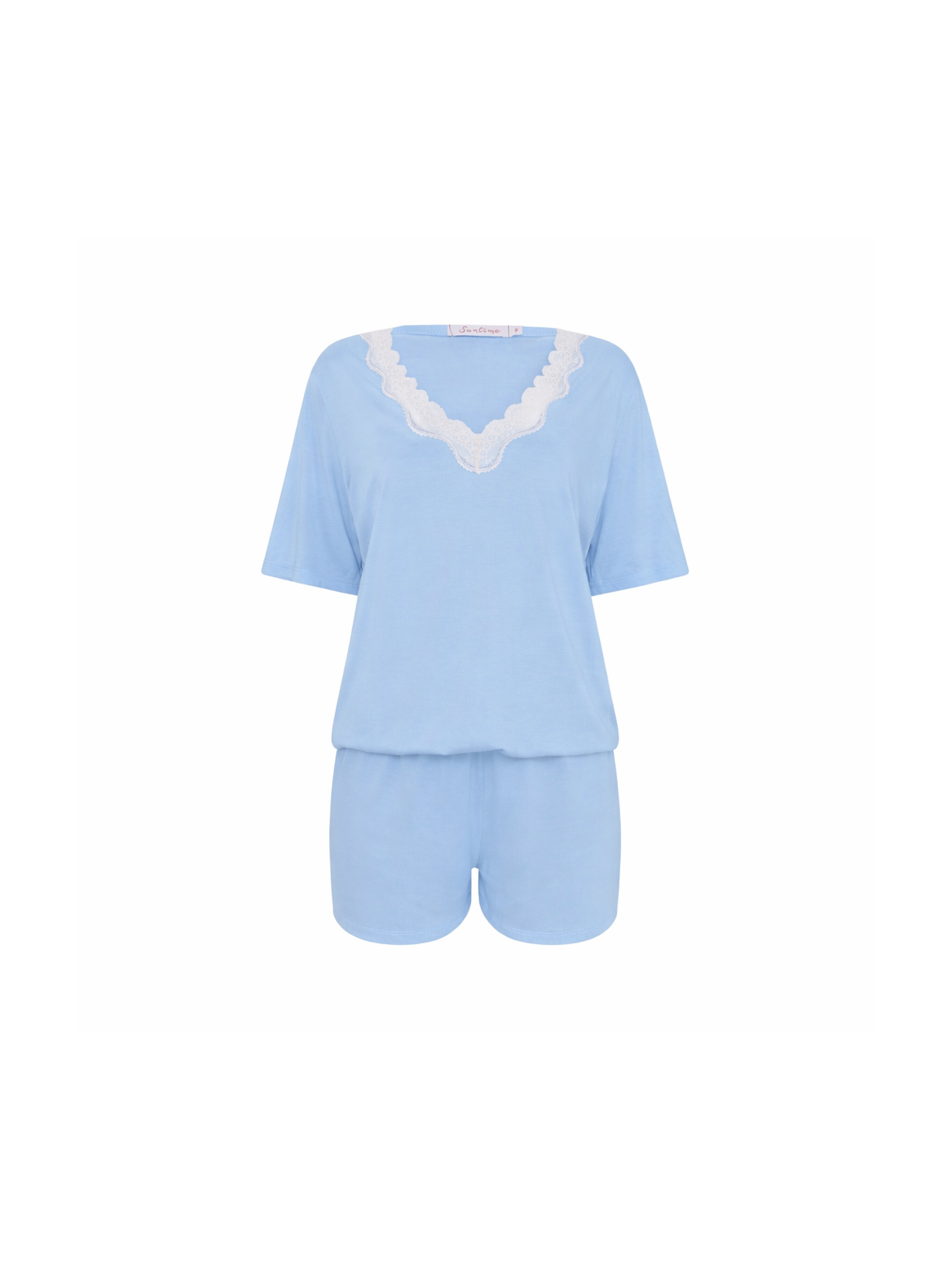 Pijama Curto Sweet Baby Blue Azul Suntime