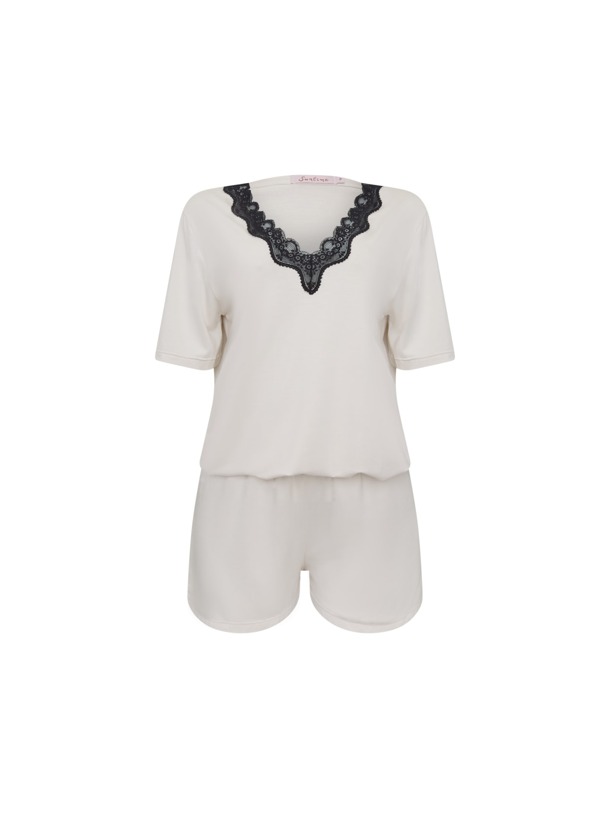 Pijama Curto Sweet - Off White