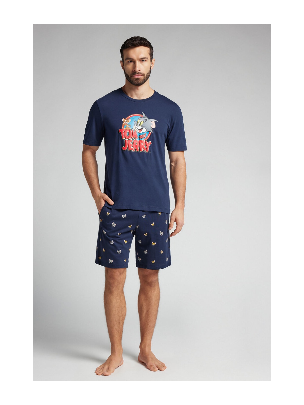 Pijama Curto Tom & Jerry Azul Intimissimi