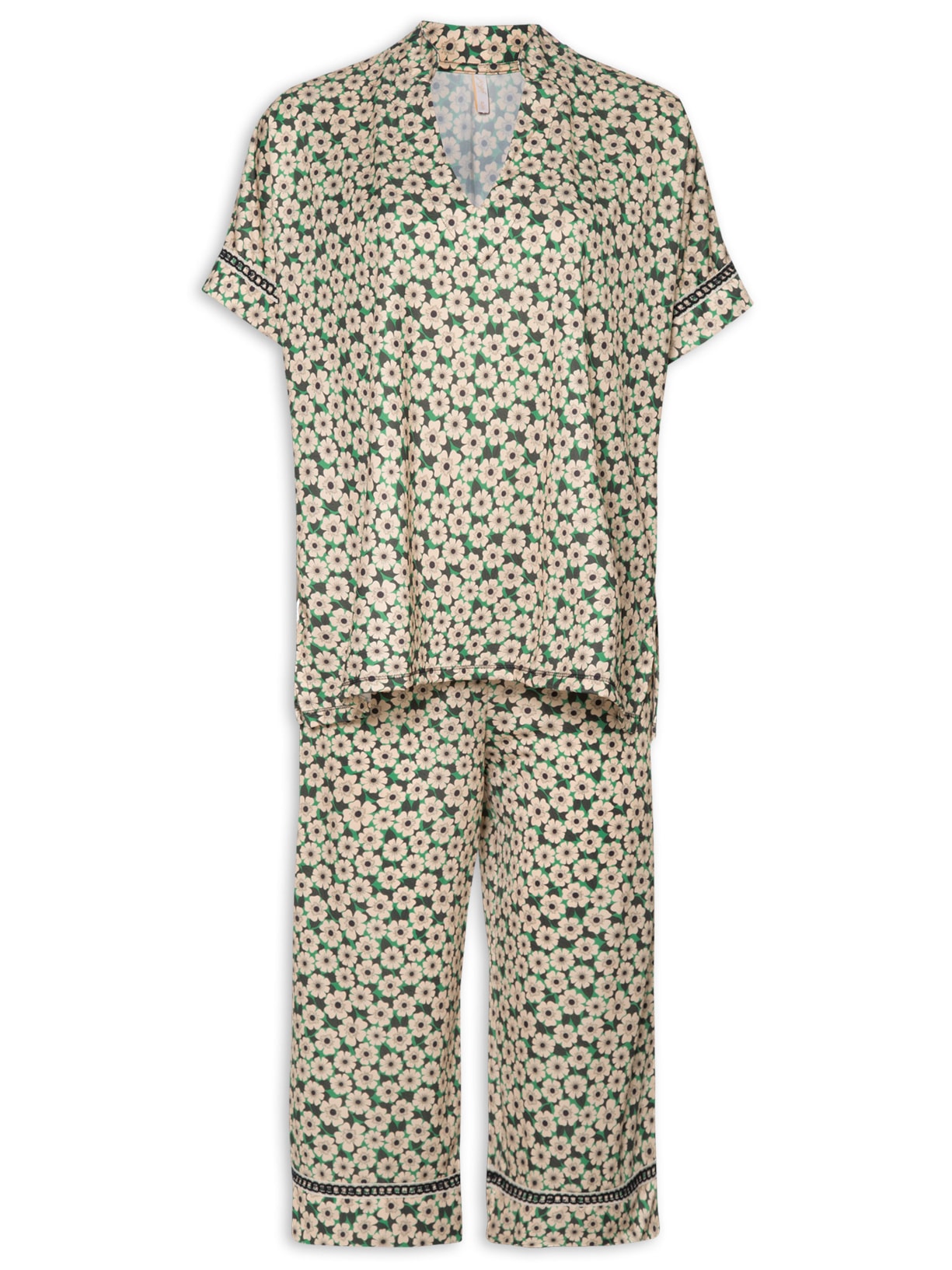 Pijama Feminino Capri Jersey Daniele - Verde