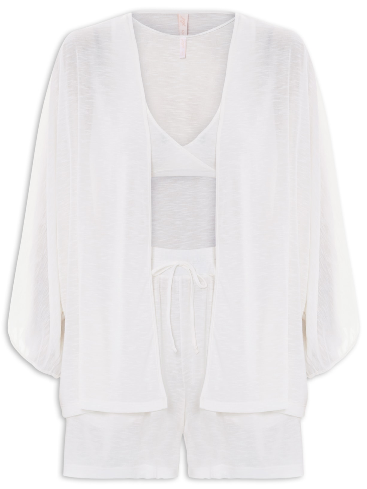 Pijama Feminino Conjunto Trio Freeze Almar Branco Jogê