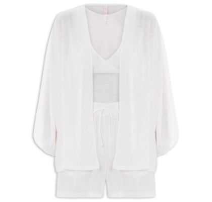 Pijama Feminino Conjunto Trio Freeze Almar - Branco