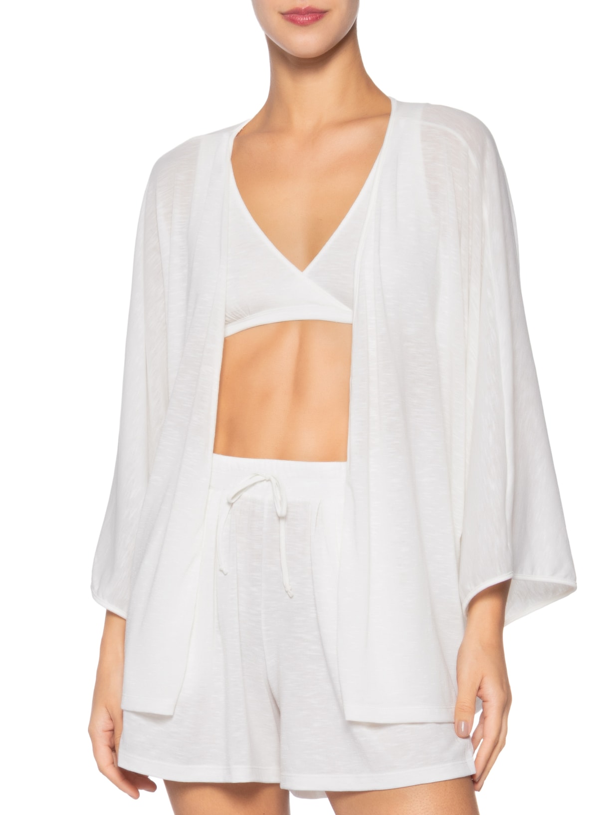 Pijama Feminino Conjunto Trio Freeze Almar Branco Jogê