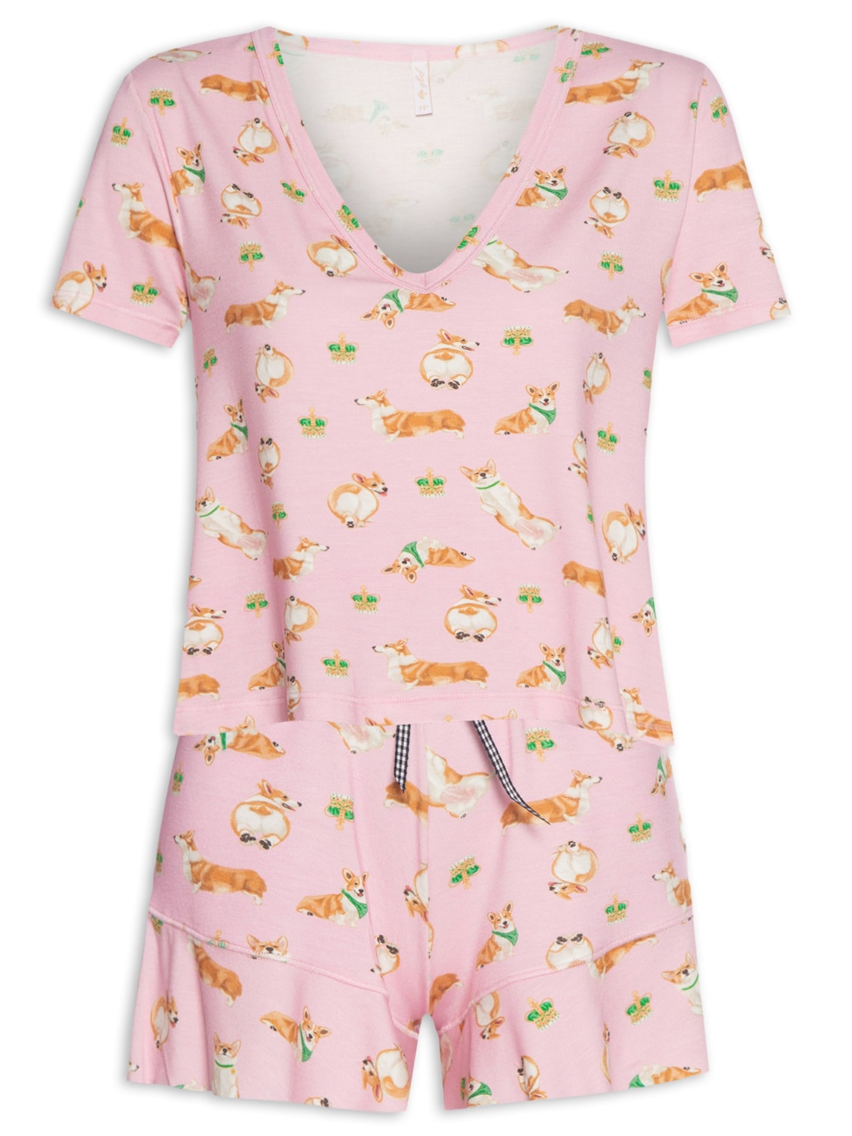 Pijama Feminino Curto Malha Elizabeth - Rosa