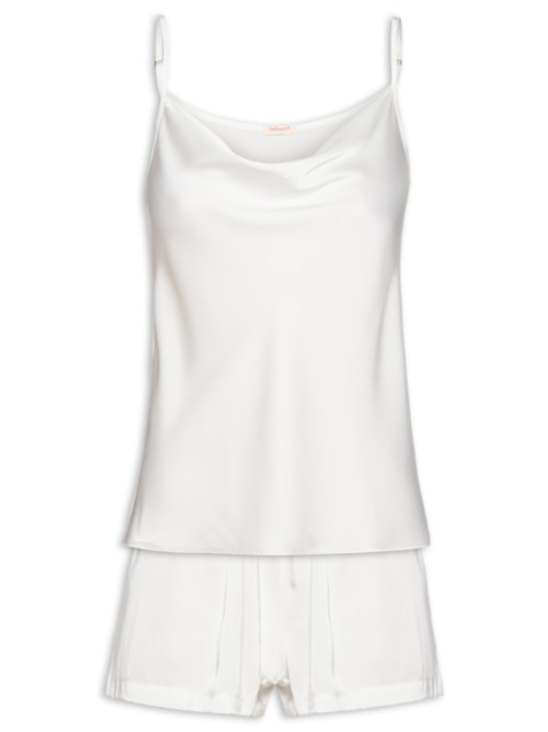 Pijama Feminino Doll Alcinha Essence - Branco